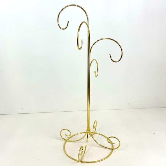 Bard’s 4 Tiered Gold Tone Metal Tree Display Stand Decorative Ornament Hanger - Picture 3 of 8